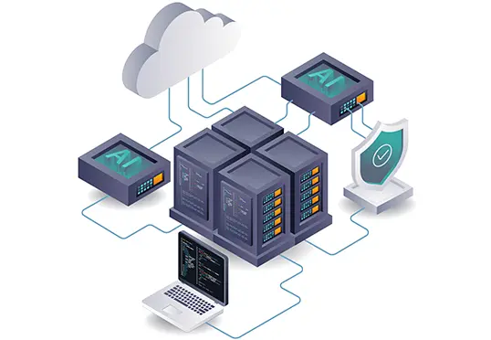 Illustration of managed it services provider with